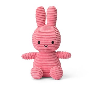 荷蘭 BON TON TOYS｜Miffy米菲兔ECO燈芯絨填充玩偶-泡泡粉 23cm