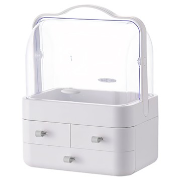 化妝品收納箱 加大(39.5 x 29.8 x 20.4cm)  太空灰  1個