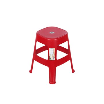 KEYWAY 皮革木紋椅 紅 RPW48-2