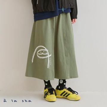 a la sha 抹茶閃亮亮珠珠剪接裙