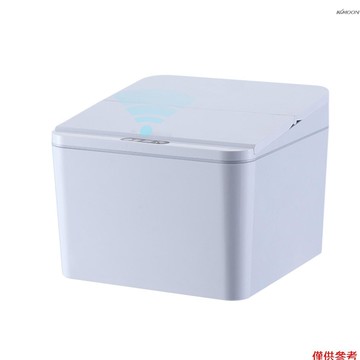 [CE,Rohs認證]【有頻道】灰色 4L  方形智能感應桌面/車用垃圾桶收納桶 電池版 （不帶電池）