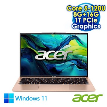 ACER Aspire Lite 14 AL14-52M 14吋筆電 (WUXGA IPS/Core 5-120U/8G+16G DDR5/1T SSD/WIN 11)【全面