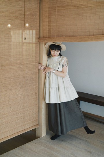 四層背心top-杏色