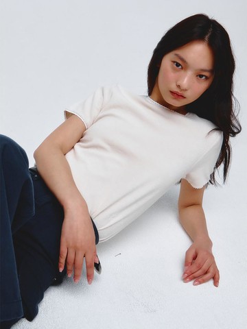 Terry Lace Trimming TShirts (KE4140M040)