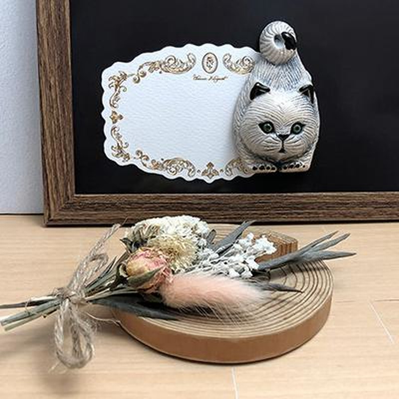 マグネット ネコ M44 陶器 置物 動物 ネコ ねこ 猫 cat