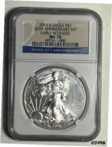 アンティークコイン NGC PCGS S MS 25th Anniversary Set Early Release American Silver Eagle Dollar