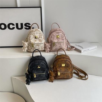 通勤學院風女雙肩包2024新款百搭出游旅行后背包夏天超火迷你書包