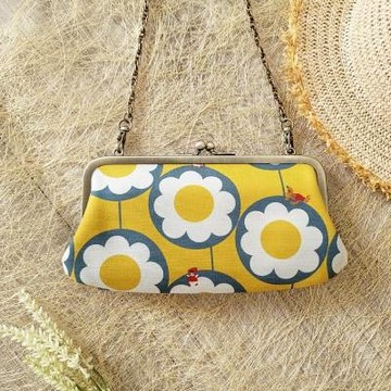 【Simple Zone】Boing Boing豌豆口金包 大長夾 黃色花田(BO-2203F)