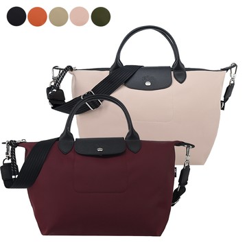 LONGCHAMP LE PLIAGE ENERGY系列再生尼龍短把手提/斜背兩用包(大/多色選)