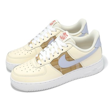 [ACS] Nike 休閒鞋 W Air Force 1 07 LX 女鞋 米白 棕 格紋織物 AF1  IH7352-001