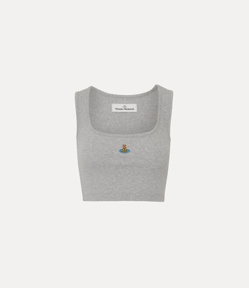 Vivienne Westwood Cropped Rib Vest Rib Jersey Grey L Women