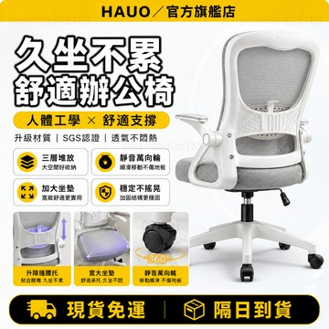 HAUO🏆透氣網佈 全新升級辦公椅🏆升降椅 辦公椅 電腦椅 滑輪椅 網椅 太空椅 仿生S型工學護脊 升降腰托 人體工學椅