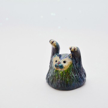 虹霓彩藝Rainbow-neo 乖張陶土 擴香公仔 擺飾 P-003