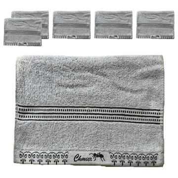 Life+ 舒柔純棉竹炭緹花毛巾 台灣製  6條  灰色