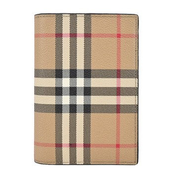 BURBERRY  Vintage 經典格紋帆布護照夾(卡其)_廠商直送