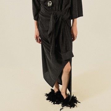 【NaSuBi Vintage】Upcycling解構針織長版古著洋裝