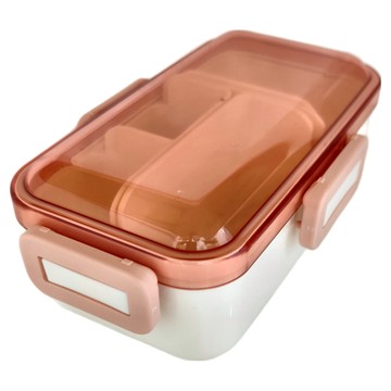 Skater 松花堂樂扣塑膠便當盒 186 x 108 x 62mm 530ml  粉色  1個