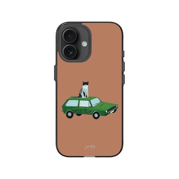 iPhone 16 Clear (相機按鈕) 酷墨灰 - Soupy Tang 湯舒皮 - Roof Seat