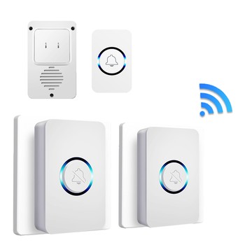 門鈴感應器 BASEE 一拖二 智能電子遠距離家用免打孔無線門鈴/看護救護鈴鐺/老人呼叫器