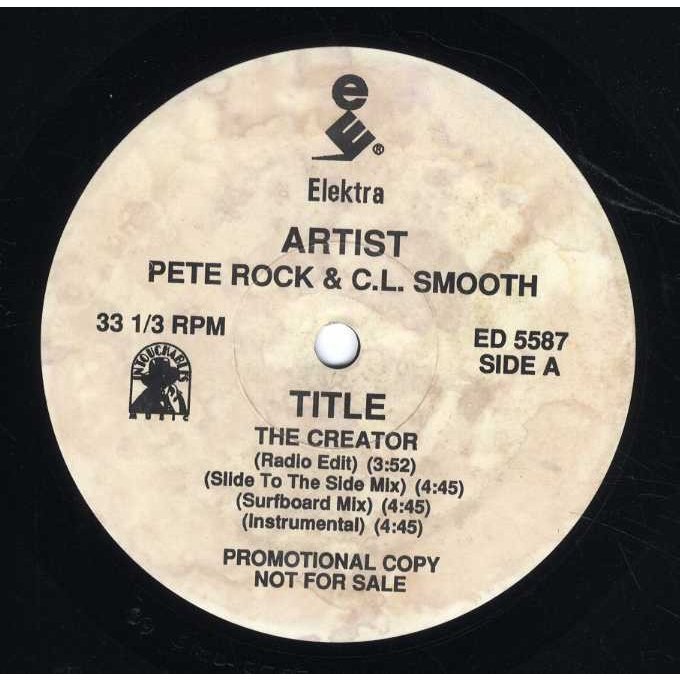 PETE ROCK  CL SMOOTH MECCA  THE SOUL BROTHER   THE CREATOR 12" US 1991年リリース