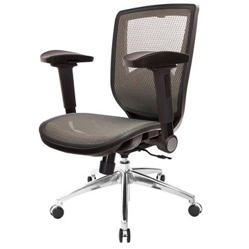 GXG 短背全網電腦椅(鋁腳/4D弧面摺疊扶手)TW-81X6 LU1D