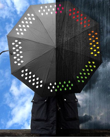 遇水變色傘 三折手開 彩色漸變雨滴變色傘藝術雨傘 變色傘定制