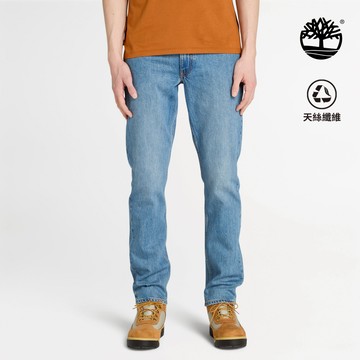 男款淺藍色天絲™合身牛仔褲|A6GKKBQ8