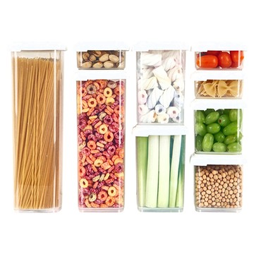 昌信生活 STEP 廚房全系列收納罐C組 (8L) 無雙酚A安全檢驗 可微波 可進洗碗機  12個容器及相配的蓋子  1組