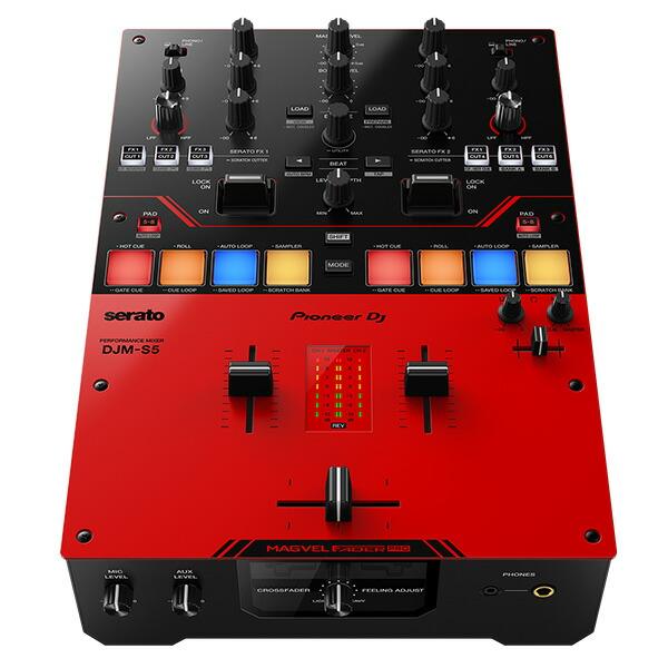 Pioneer DJミキサー DJM-S5   PCスタンド   Serato コントロールレコードBK(2枚組み) セット 《serato DJ Pro対応》