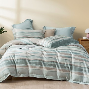 天絲棉潤系列 / 四件式兩用被床包枕套組 / 波光淋漓