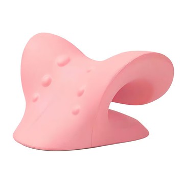 P.Health 碧荷 C型弓形頸椎/指尖按摩枕/肩頸按摩器/頸椎牽引器/放松拉伸牽引枕/拉伸器  粉色  1個  24 x 15 x 12cm