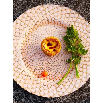 奢華金色玻璃盤子酒店西餐盤墊擺臺冷菜玻璃餐具盤宴會牛排裝飾盤