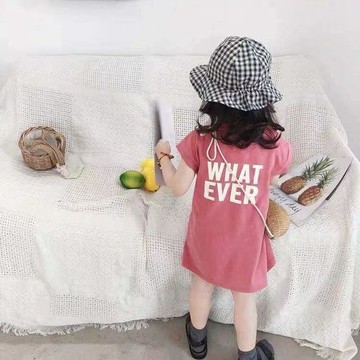 Mini baby🌷寶寶裙子夏天純棉短袖洋氣寬鬆小童可愛公主女童連衣裙