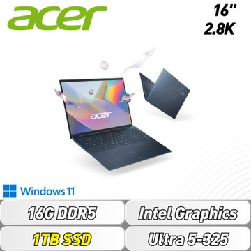 Acer 宏碁 Swift Edge SFE16-I51-52VE 16吋輕薄特仕筆電(U5-325/16GB/1TB SSD/Win11)