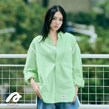 STAYREAL PLAN A奔向無限寬版襯衫 - 綠