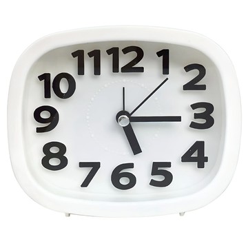 Unicosi 粉彩靜音鬧鐘桌鐘  白色