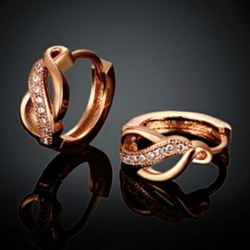 現貨+預購 玫瑰金耳環鑲鑽純銀耳飾-閃耀經典氣質鏤空母親節生日情人節禮物女飾品2色73bu18【獨家進口】【米蘭精品】