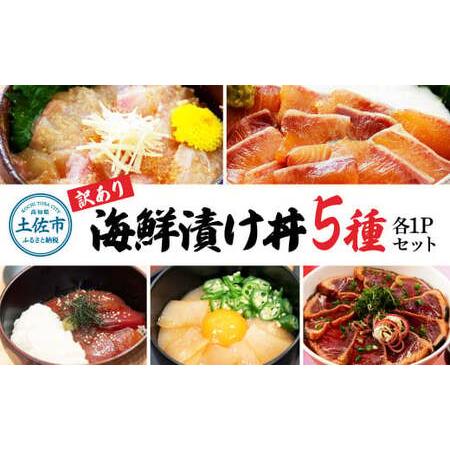 ふるさと納税 訳あり海鮮漬け丼（5種×各1P）セット　漬け丼 まぐろ イカ ぶり 鯛 タイ カツオのタタキ 鰹タタキ 食べ比べ 海鮮 魚 冷凍 食.. 高知県土佐市