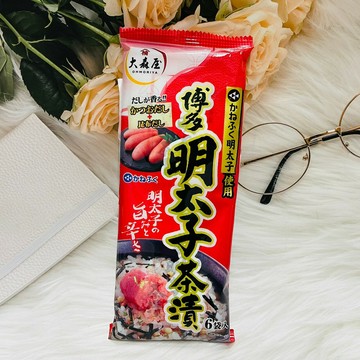 日本 大森屋 博多明太子茶漬 6小袋入｜全店$299 全家取貨免運｜領券9折｜APP下單最高再賺22%點數⚡