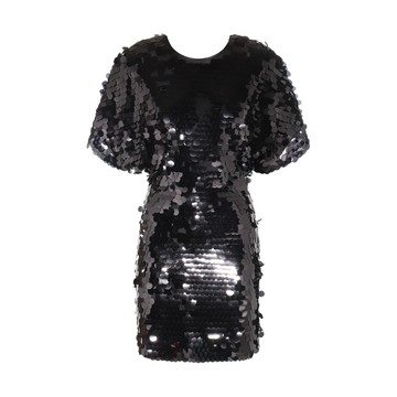 Rotate - Black Big Sequins Paillettes Mini Dress