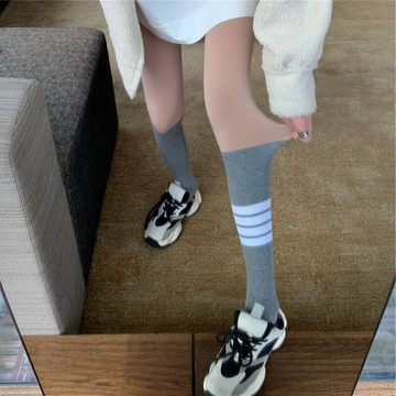 打底褲加絨加厚女秋冬外穿2021年新款假中筒連褲襪彈力緊身一體褲