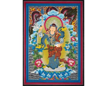 蓮花生大師唐卡西藏光明蓮花生聖賢