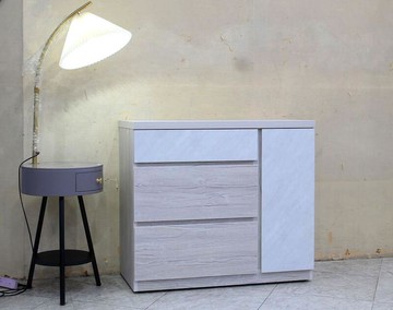 【歐風別館】金格白杉色三斗櫃【基隆至台中免運費】