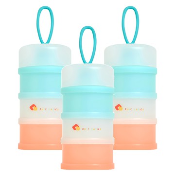 奇哥 CHIC BASICS便攜奶粉盒  藍色 + 白色 + 粉色  3個