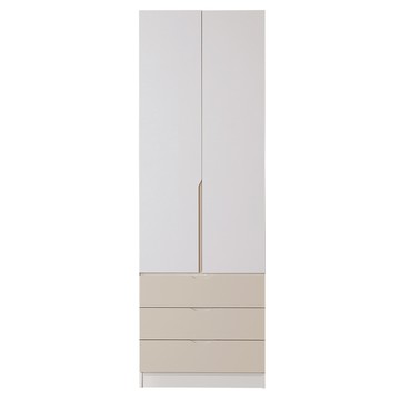 直人木業-RJ北歐奶油風長門開門三抽衣櫃80公分
