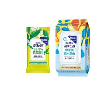 Babycare 手口臉濕巾 80抽x8包+綠茶抗菌濕巾10抽x18包 純水抗菌一次擁有