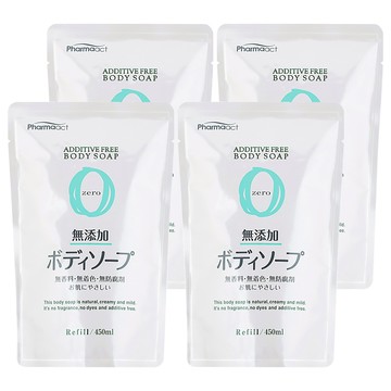 KUMANO 熊野油脂 無添加沐浴露補充包 Zero  450ml  4包
