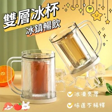 【ICE CUP】雙層冰杯 2入組 創意雙層冰鎮杯 享受清涼