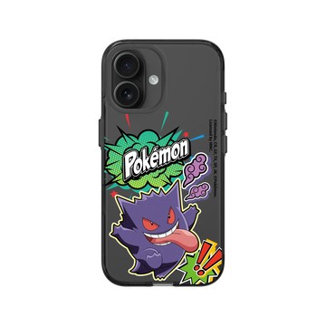 iPhone 16 Clear (相機按鈕) 酷墨灰 - 寶可夢 Pokemon - 戰鬥吧！耿鬼
