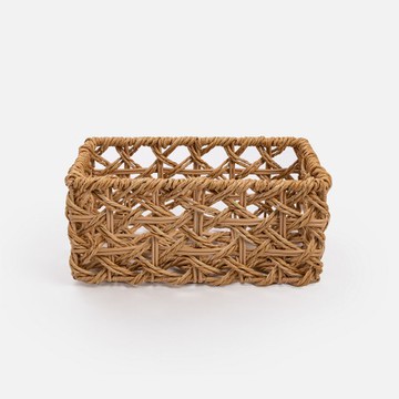 艾禮思手工編織矩形收納籃2入